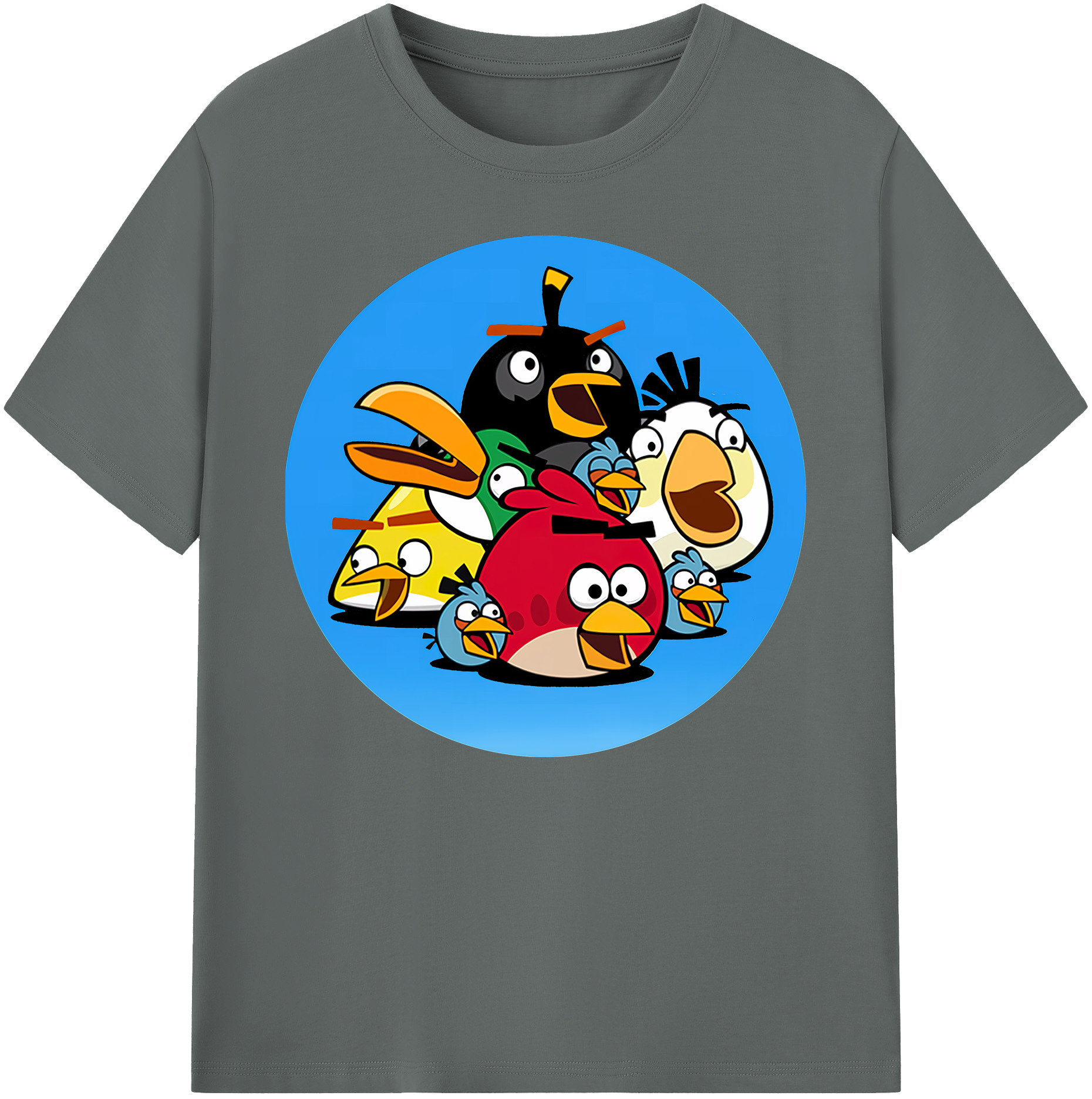 （画像用） Angry Birds アングリーバード 綿100％ メンズ半袖Tシャツ｜肌触りやわらか＆通気性
